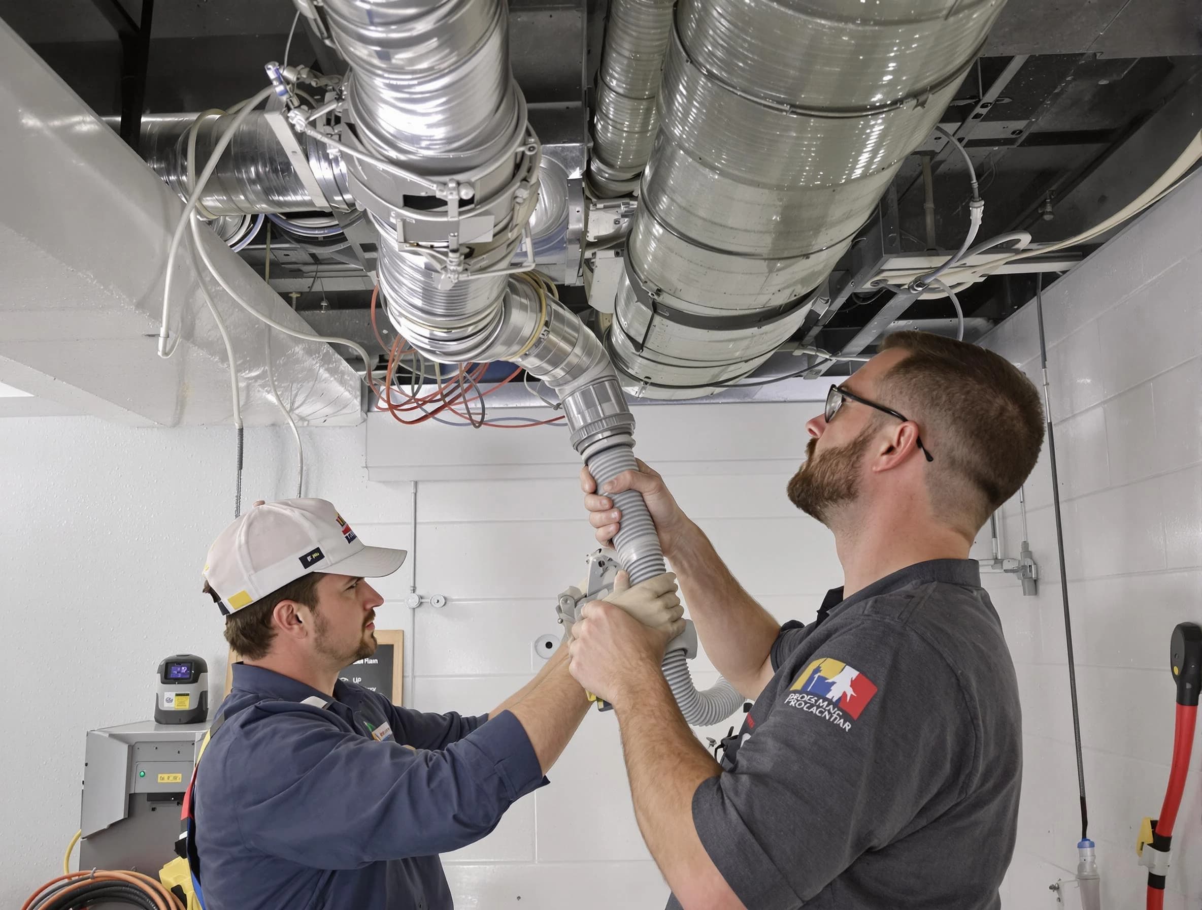 West Covina Air Duct Cleaning technician performing thorough AC duct cleaning in West Covina